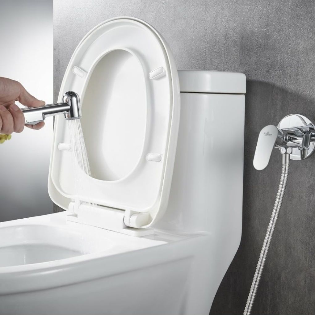 Смеситель с гигиеническим душем встраиваемый Rossinka RS45-51 однорычажный