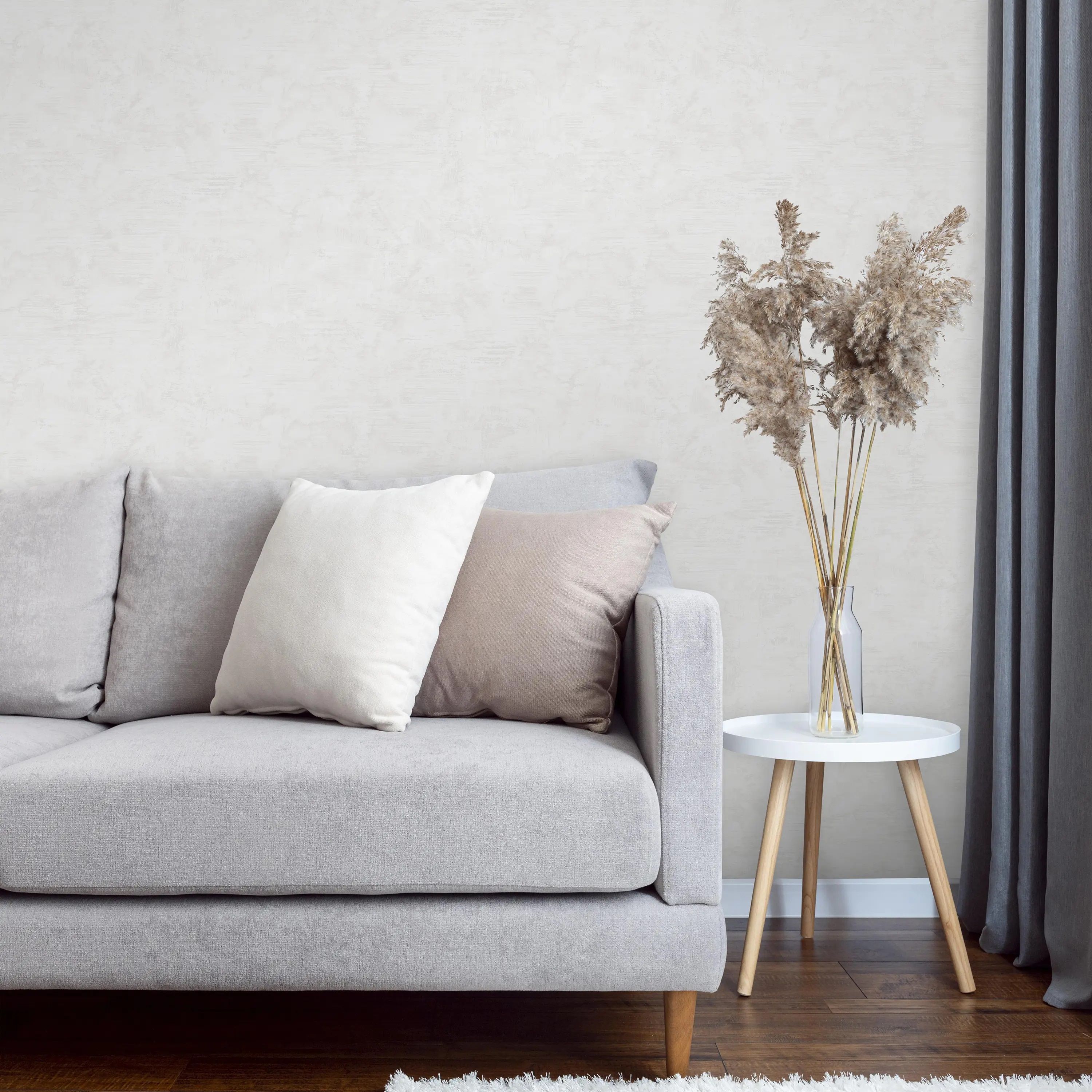 Обои Erismann Tanzania 60396-05 светлые, серые однотонные 1,06х10,05 м