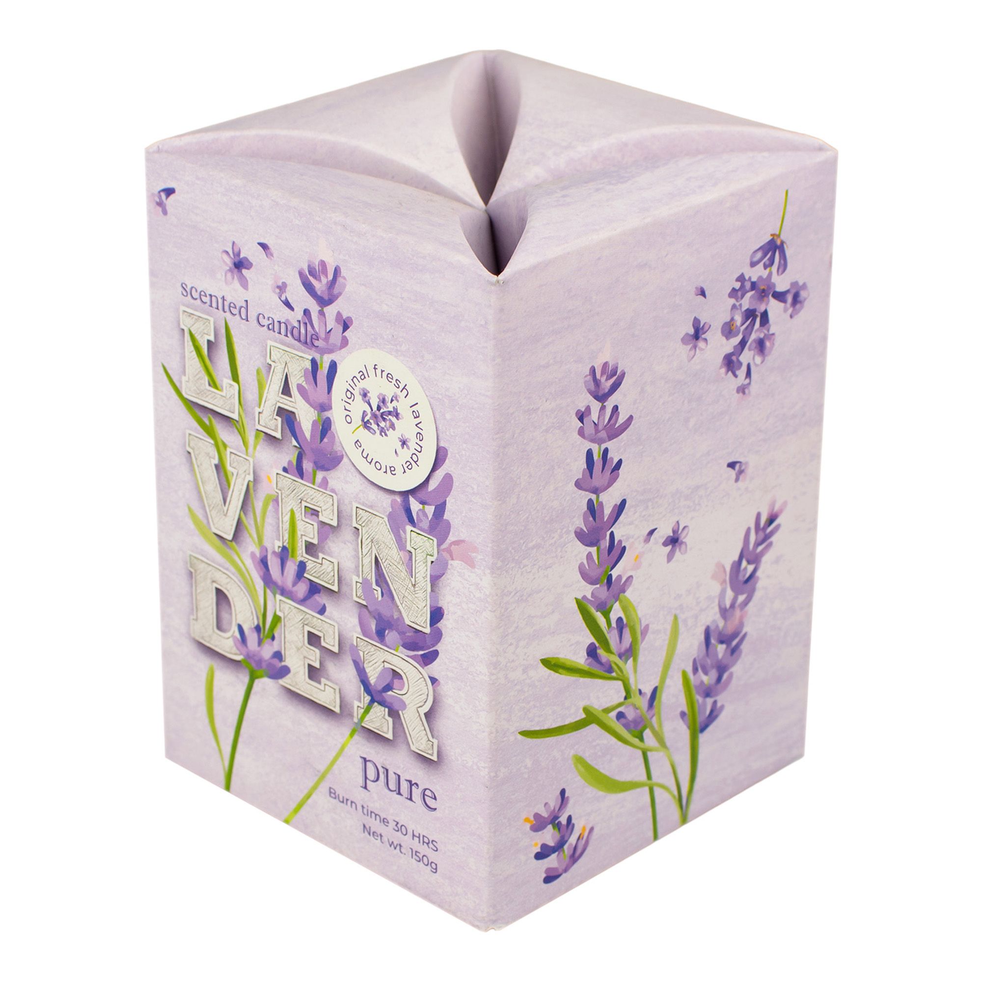 Свеча в стакане Лаванда 150гр ароматизированная Bartek