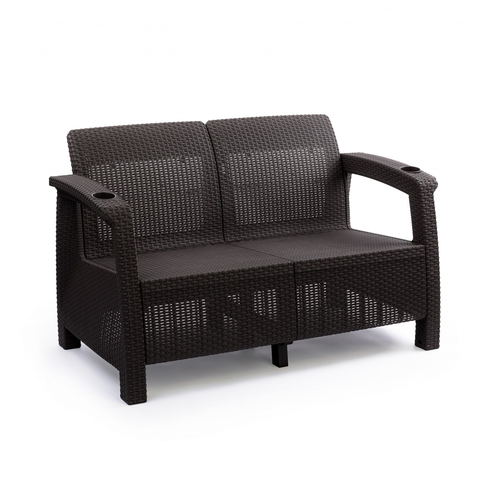 Диван иск. ротанг Ротанг-плюс 1270х700х790 мм Венге