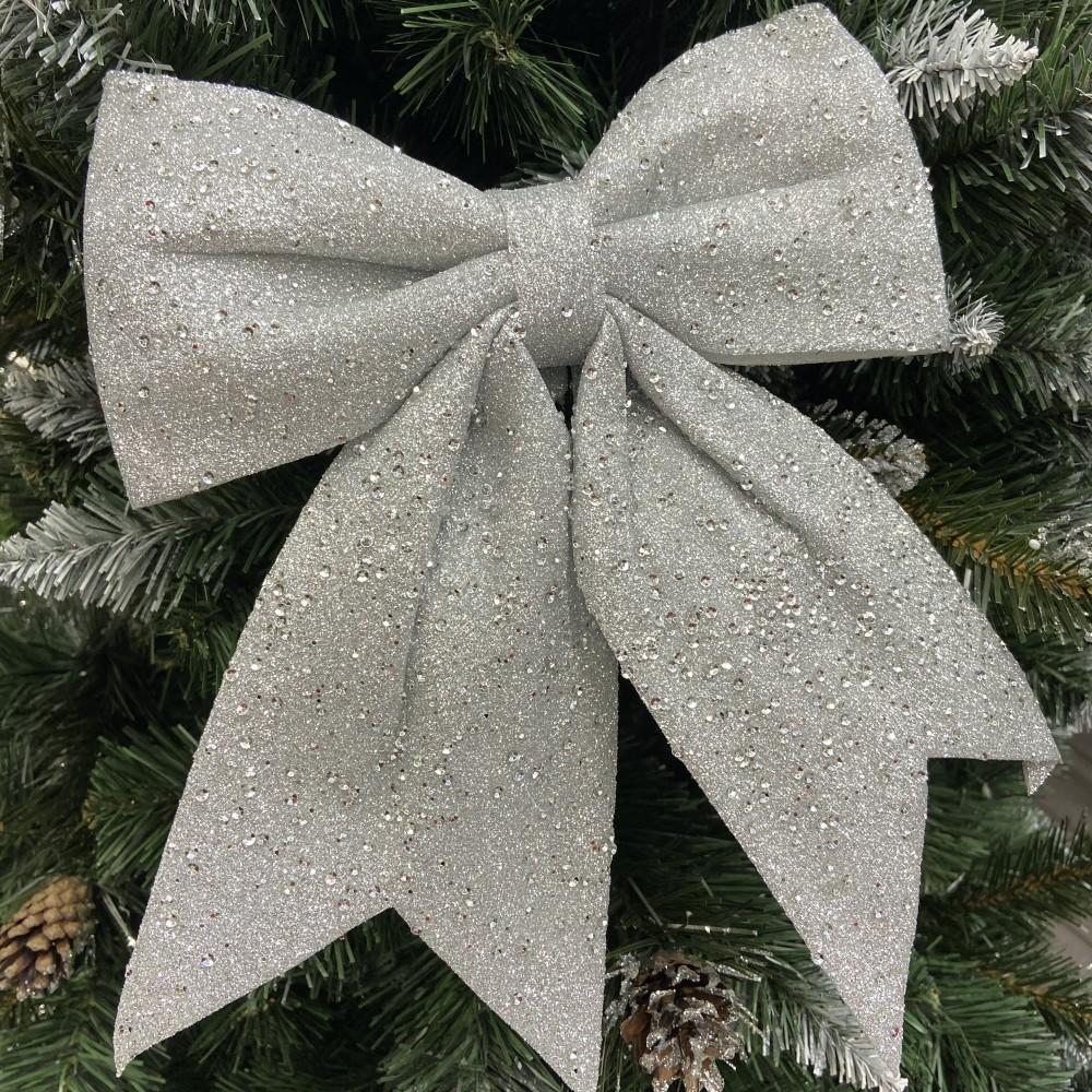 Украшение новогоднее Моя Елочка Бантики 12х13 см серебро 2 шт 10121-2440-1