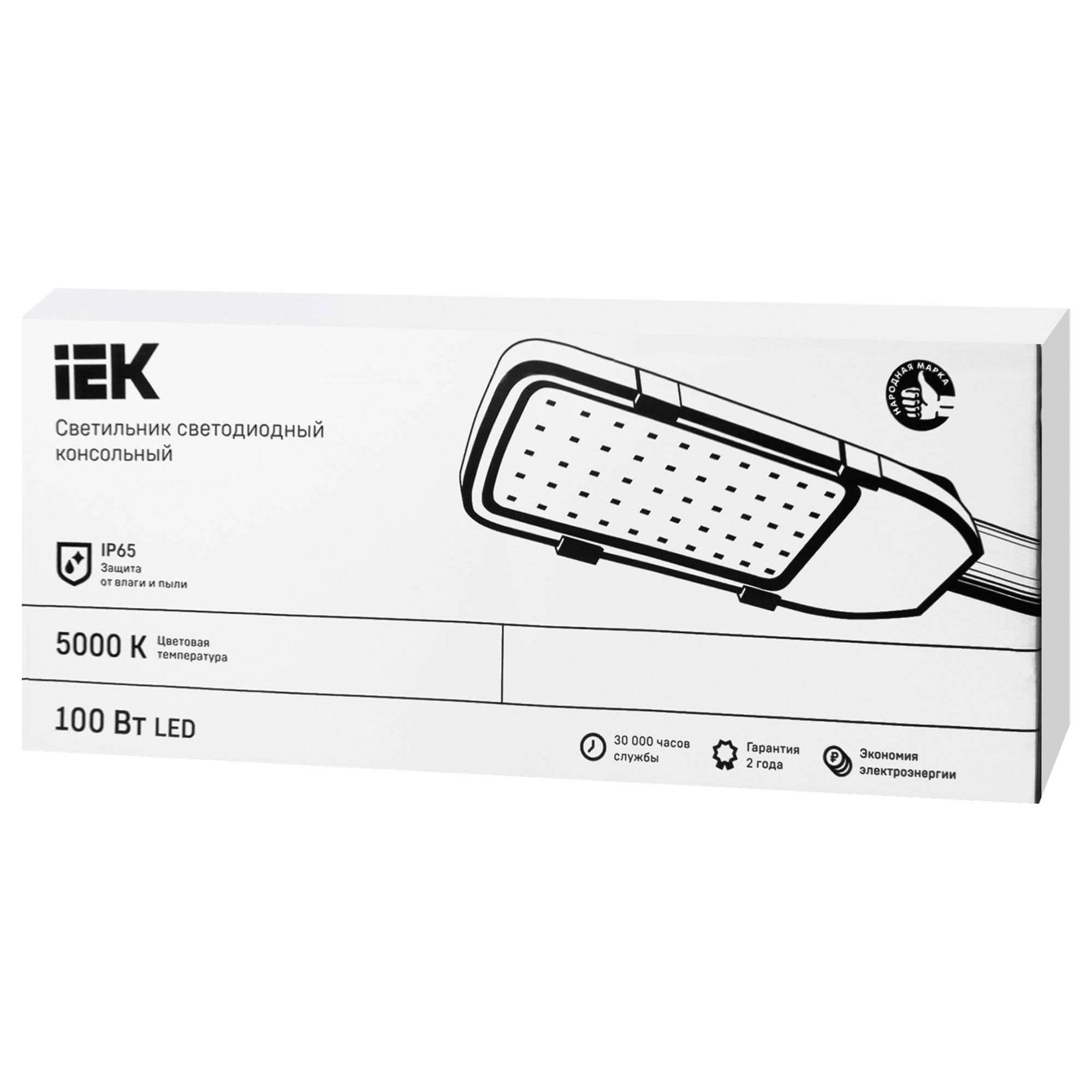 Светильник светодиодный ДКУ 1002-100Д 5000К IP65 сер. ИЭК LDKU0-1002-100-5000-K03