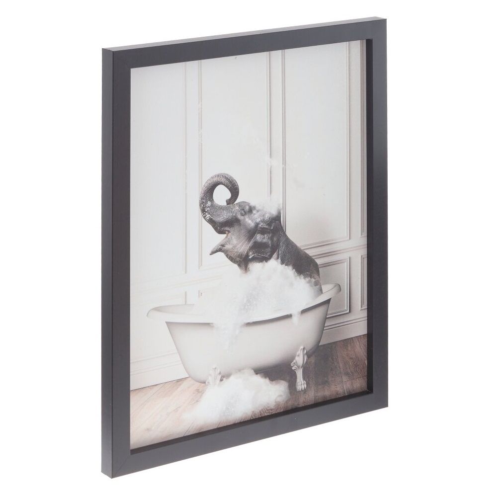 Картина-постер Слон в ванной 33х43х2 см