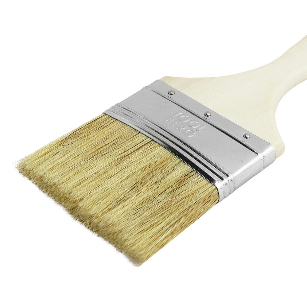 Кисть плоская Классик-Стандарт 75 мм натуральная щетина деревянная рукоятка