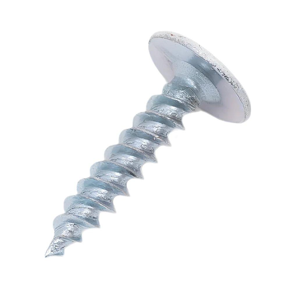 Саморез прессшайба 4,2х19 мм острый белый RAL 9003 50 шт