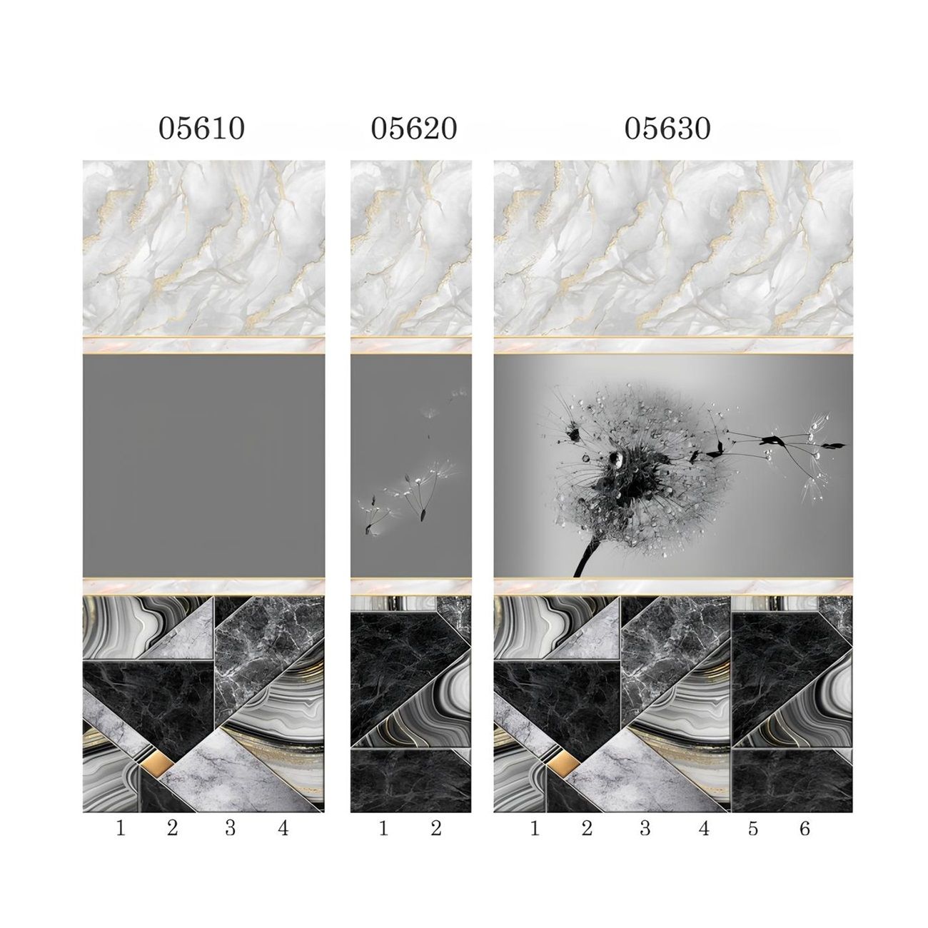 Комплект панелей ПВХ Полет 05630 2700х1500 мм 6 шт