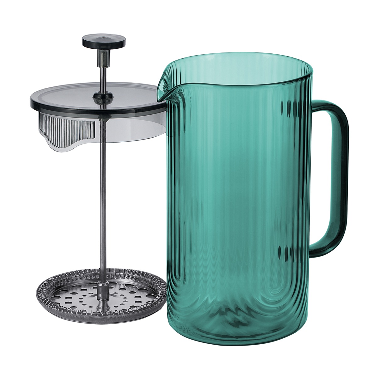 Френч-пресс Linea Franco 80-001 1 л стеклянный зеленый