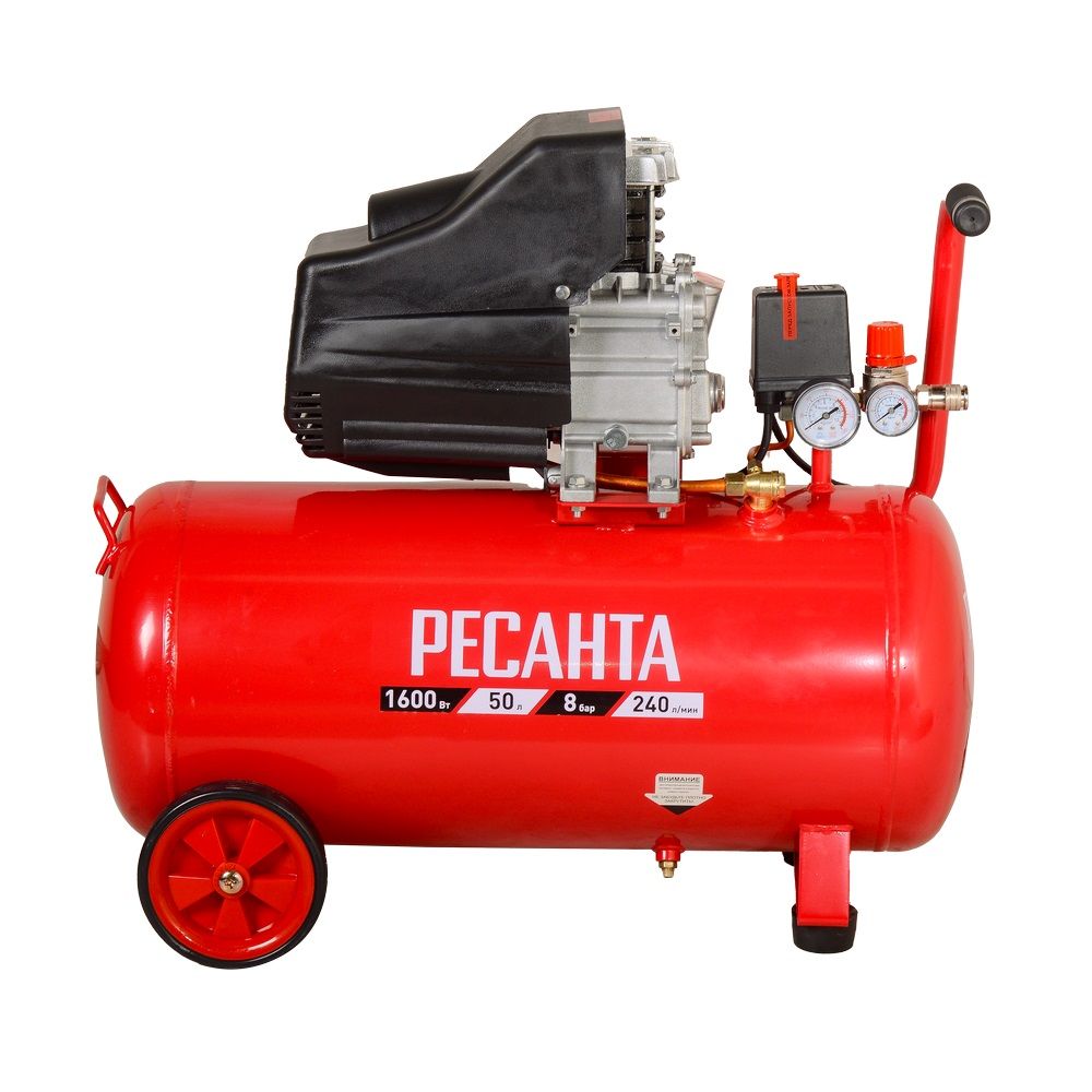 Компрессор коаксиальный масляный Ресанта КП-50/240М 50 л 240 л/мин 1,6кВт