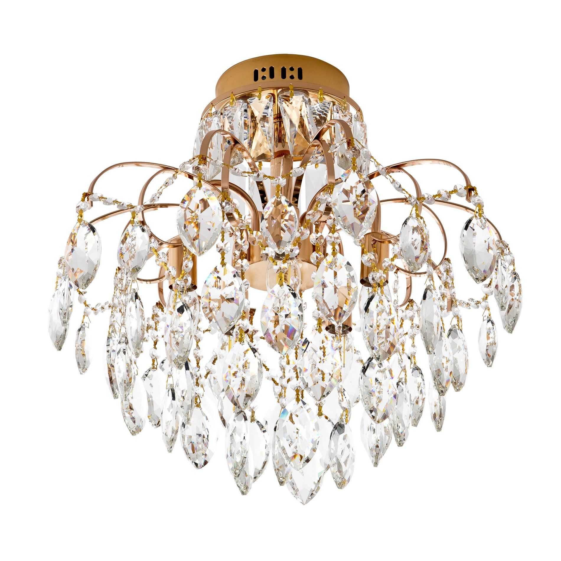 Люстра потолочная Modelux ML.1703.5 GD 5х40Вт E14 d50 см h46 см золото/хрусталь