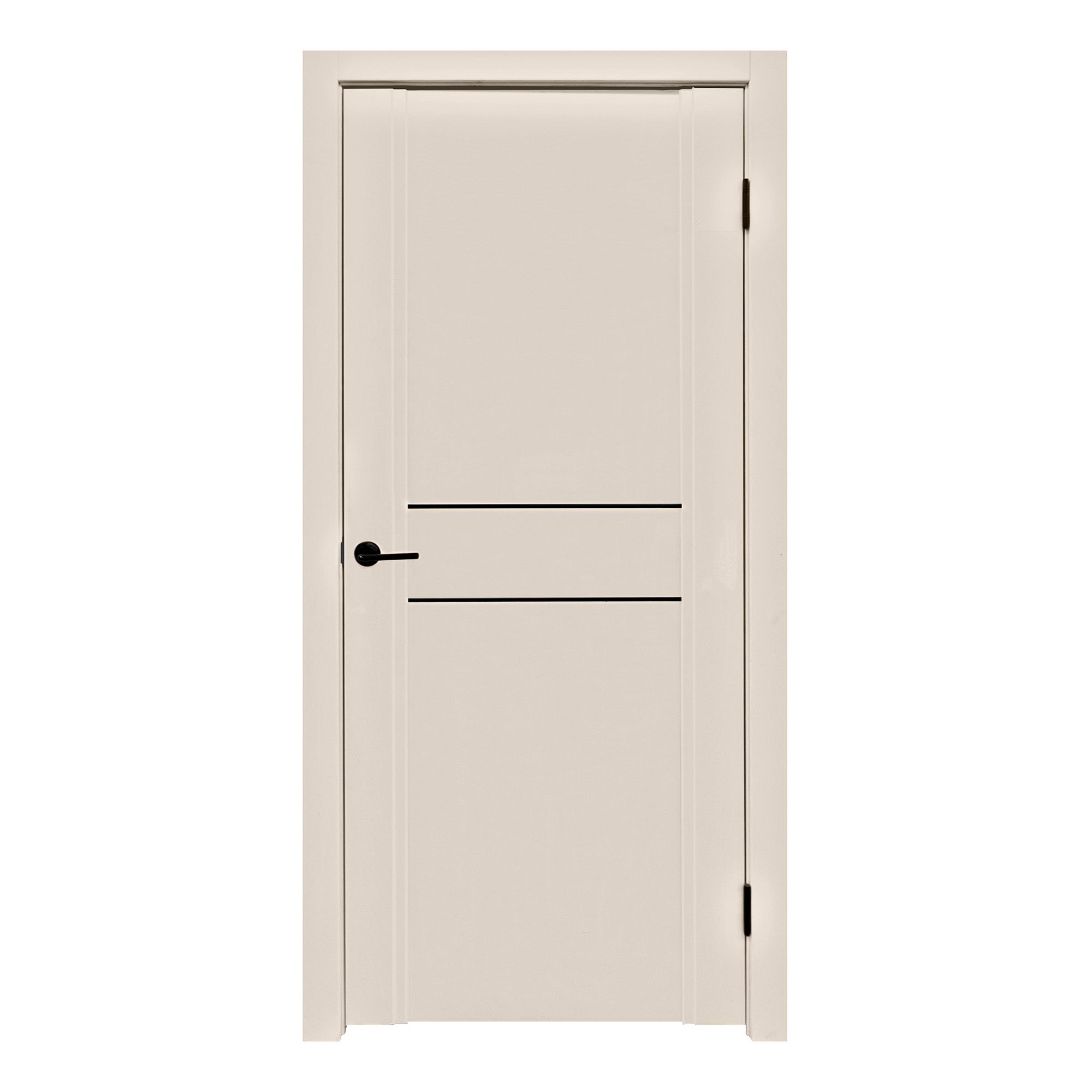 Дверное полотно Lada-7 латте черный молдинг 80 см