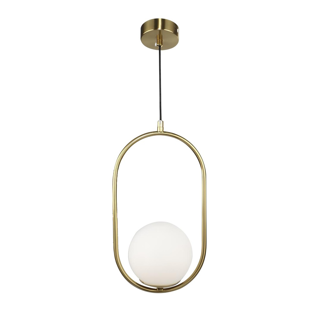 Светильник подвесной In Home Aurora Oval-G9-LT 1х50Вт G9 12х18х31 см латунь
