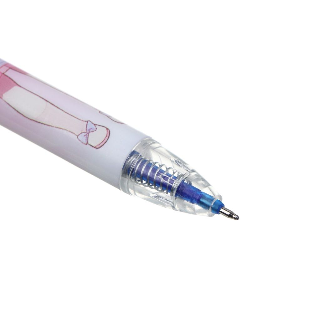 Ручка гелевая автомат синяя Куколки Пиши-стирай линия письма 0,5 мм 591-209