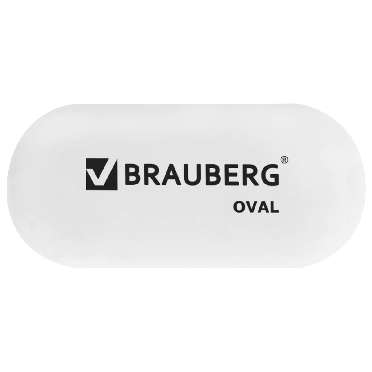 Ластик Brauberg 55х23х10 мм белый, овальный