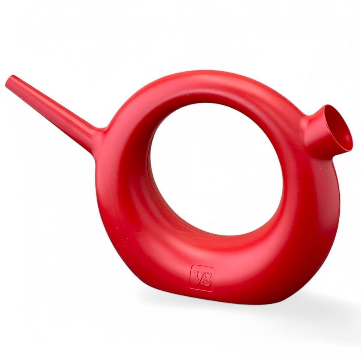 Лейка Ева 1,5 л красная с крышкой