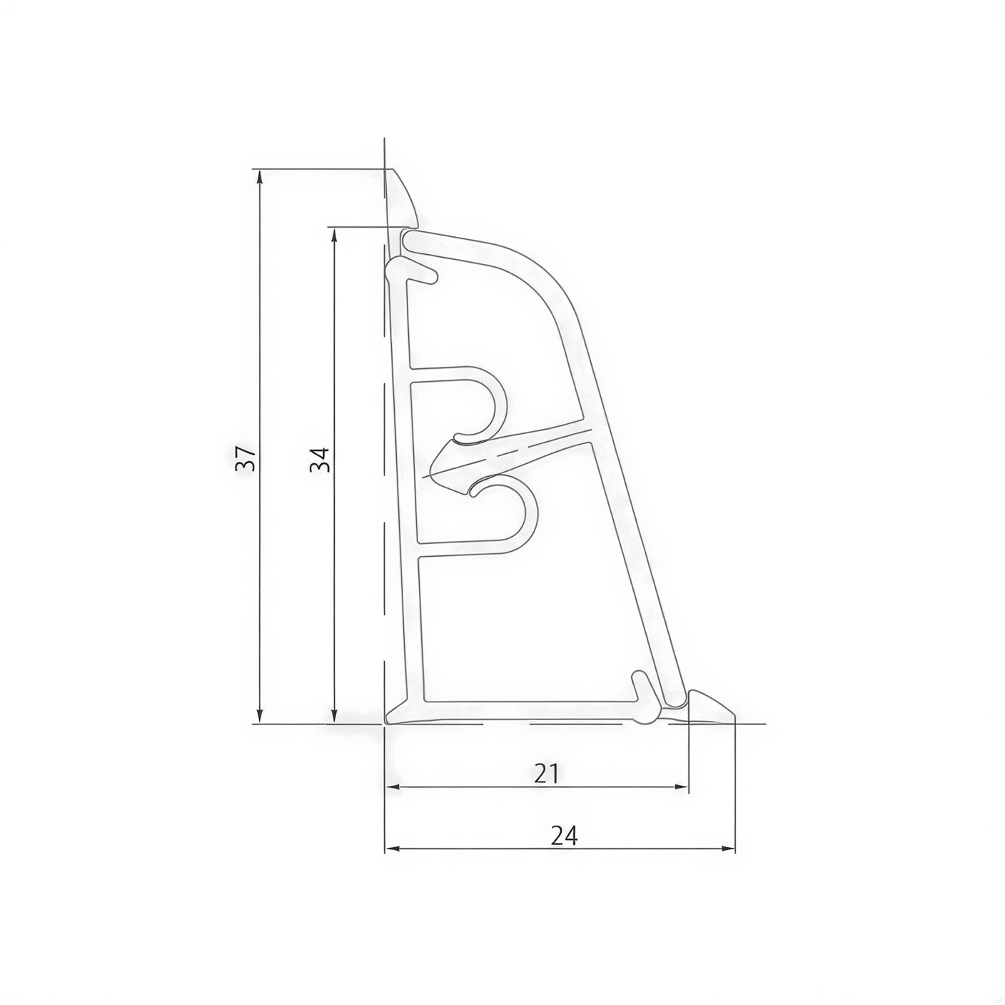 Плинтус для столешницы 3 м LB-37 6163 Дуб кера