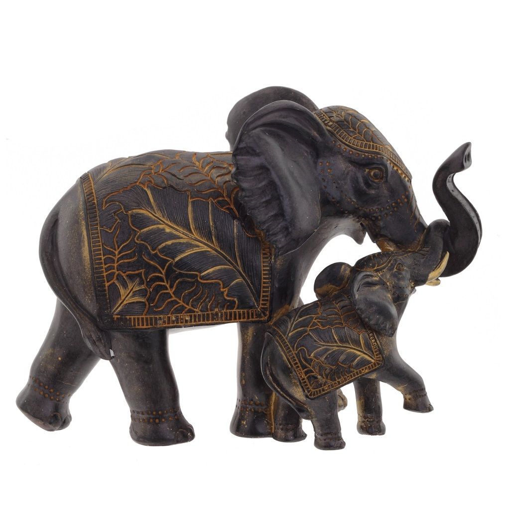 Фигурка декоративная Слоны L24 W12 H19 см