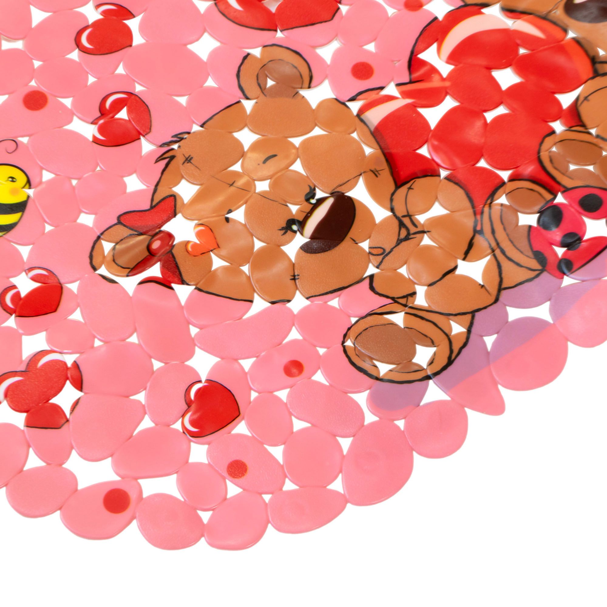 Коврик детский для ванны Веселое купание 36х69 см Мишки с сердечками