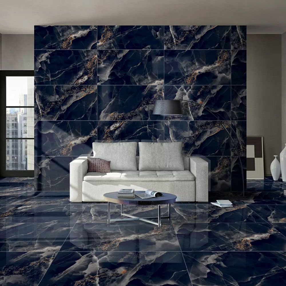 Керамогранит Global Tile Paradise GT120604305HPR 60х120 см черный суперполировка 1,44 м2