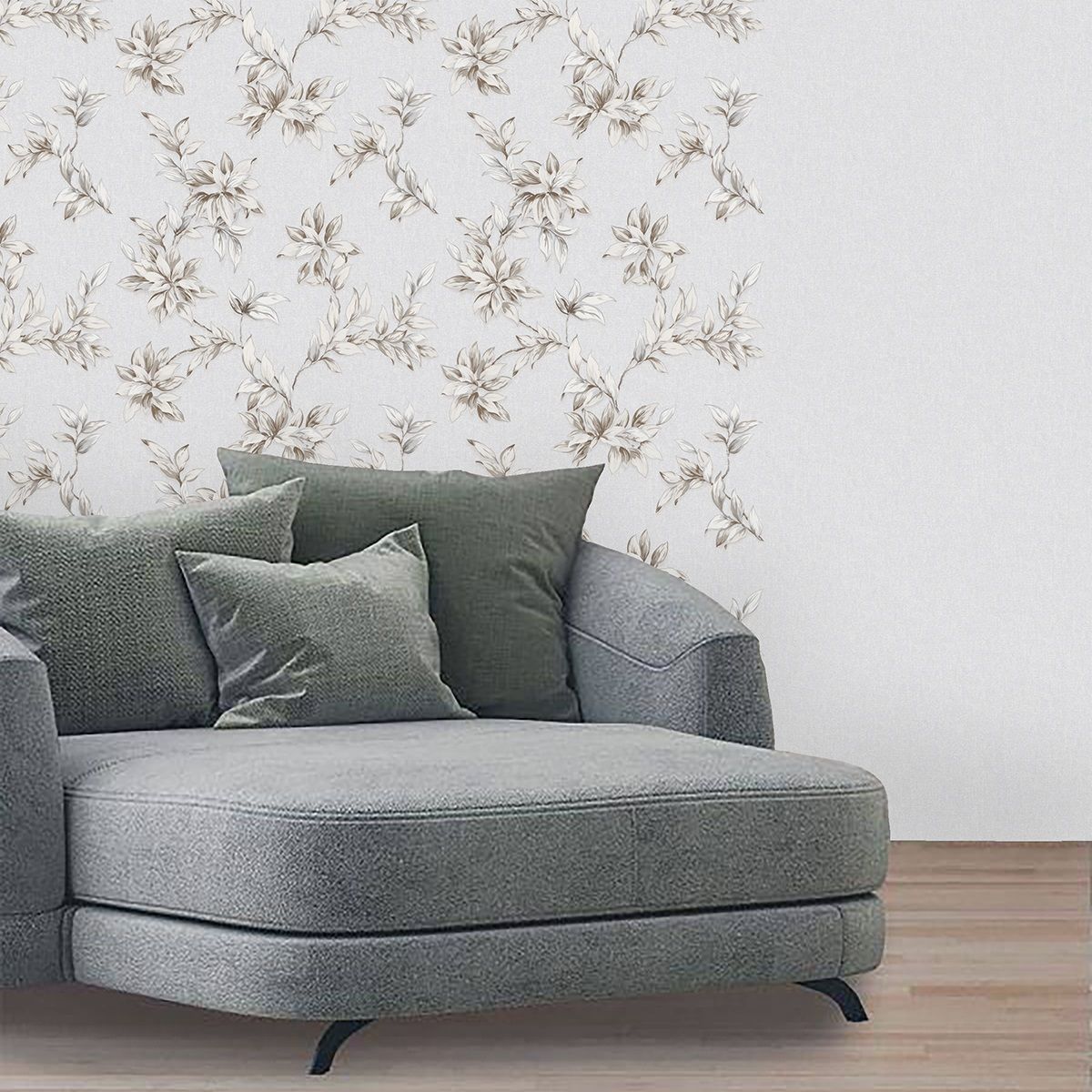 Обои Саратовские Деревце С6 Д996 гр 2 06 серые однотонные 0,53х10,05 м