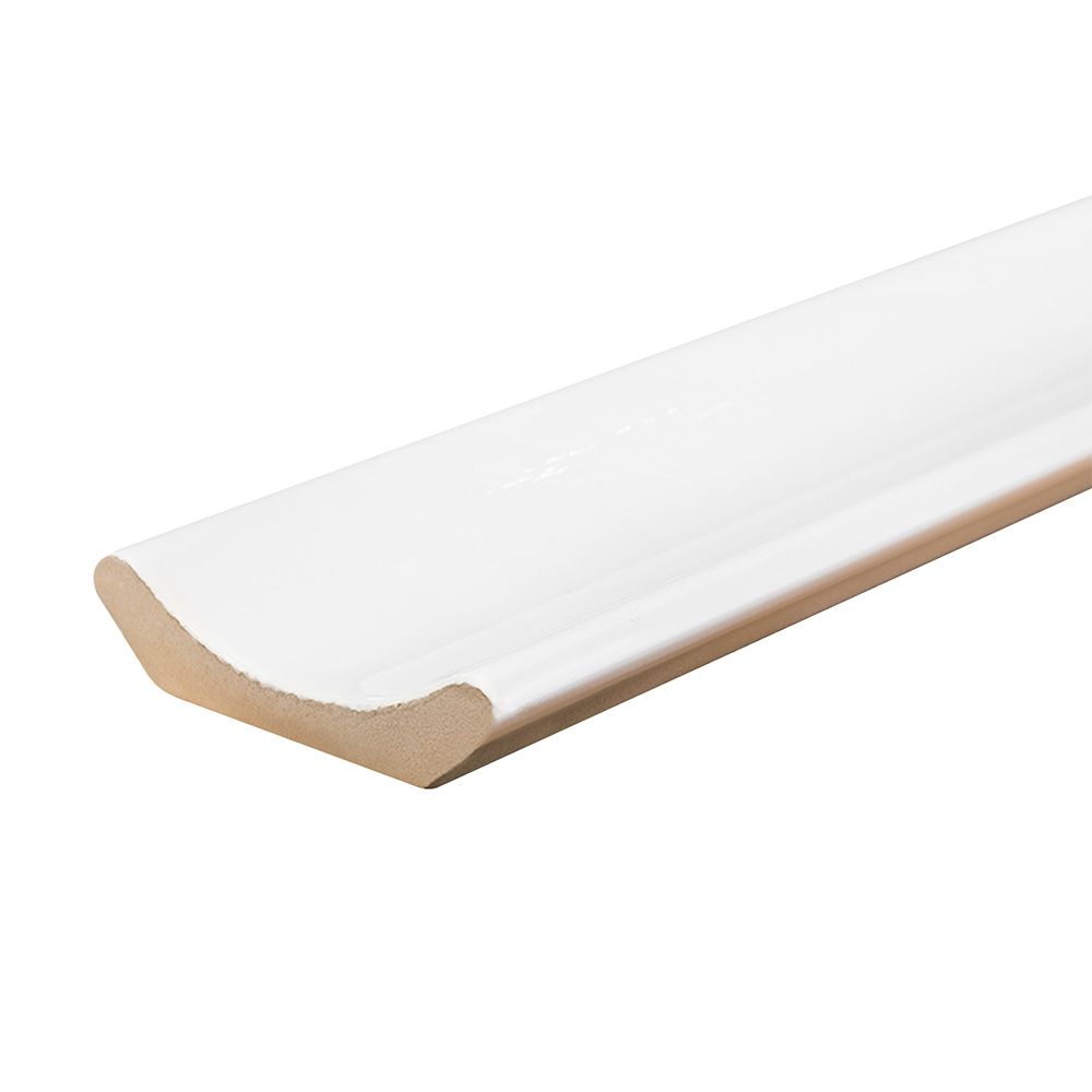 Плинтус керамический 250 х 55 белый