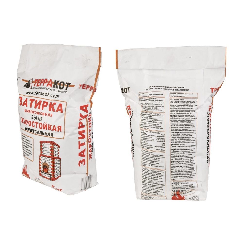Затирка жаростойкая Терракот 5 кг белая