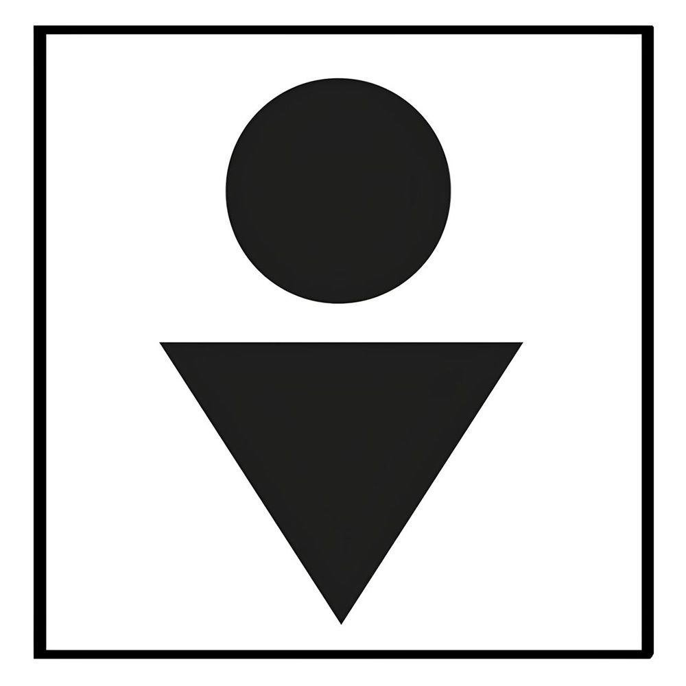 Наклейка Туалет М 10х10 см Знак VRO017