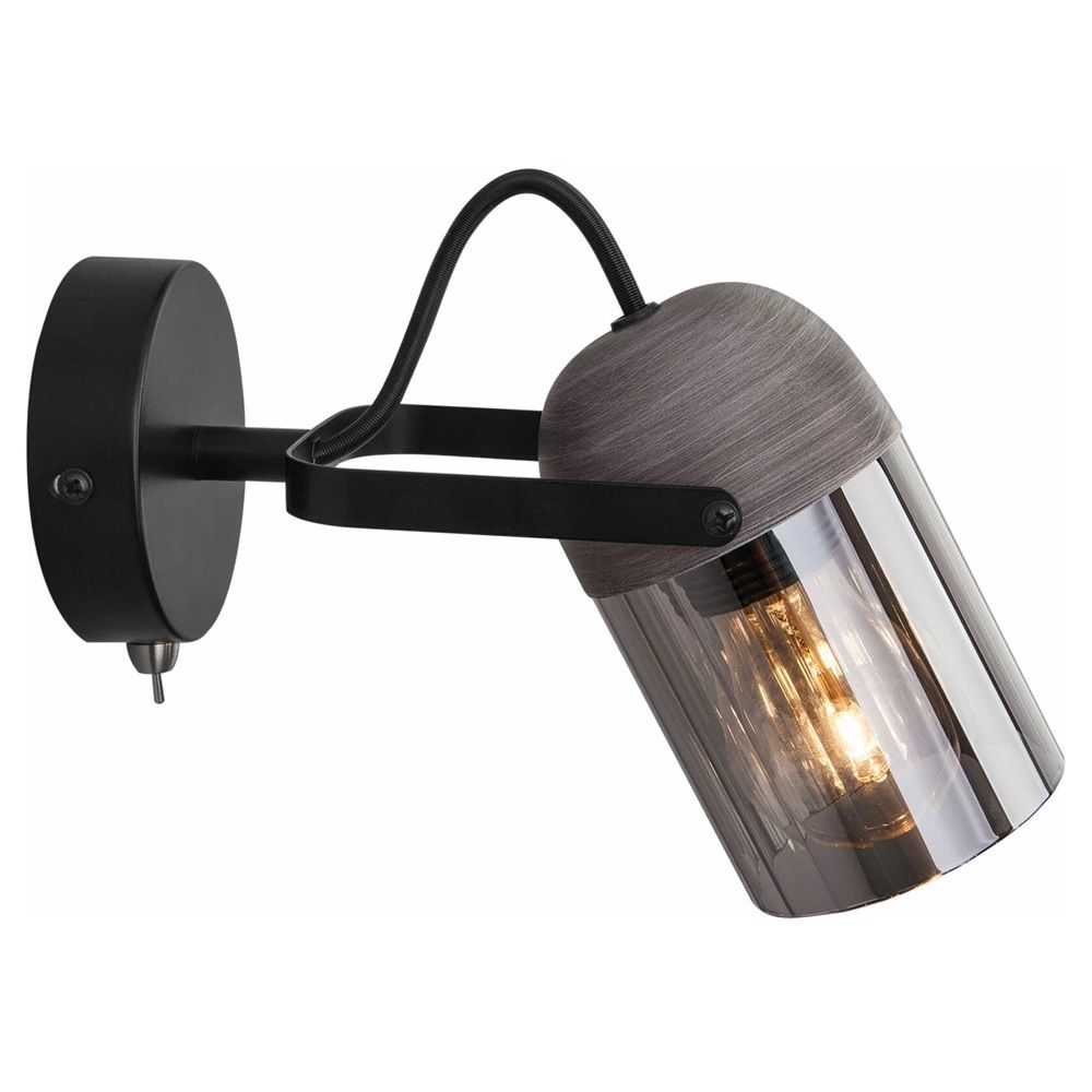 Спот 23090027/1 BK+GR 1x40 Вт Е27 d27 см h17 см черный/серый