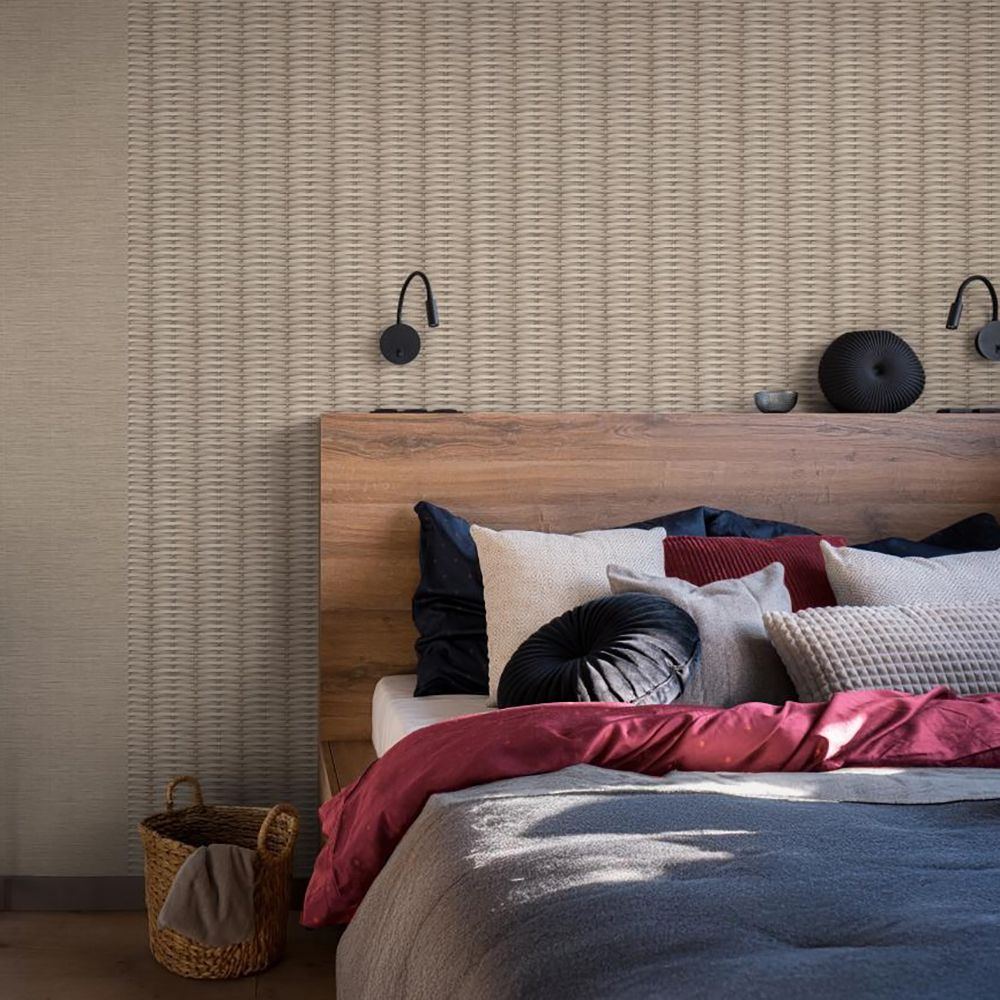 Обои Palitra Trend Nature TC72456-48 коричневые соломка 1,06х10,05 м