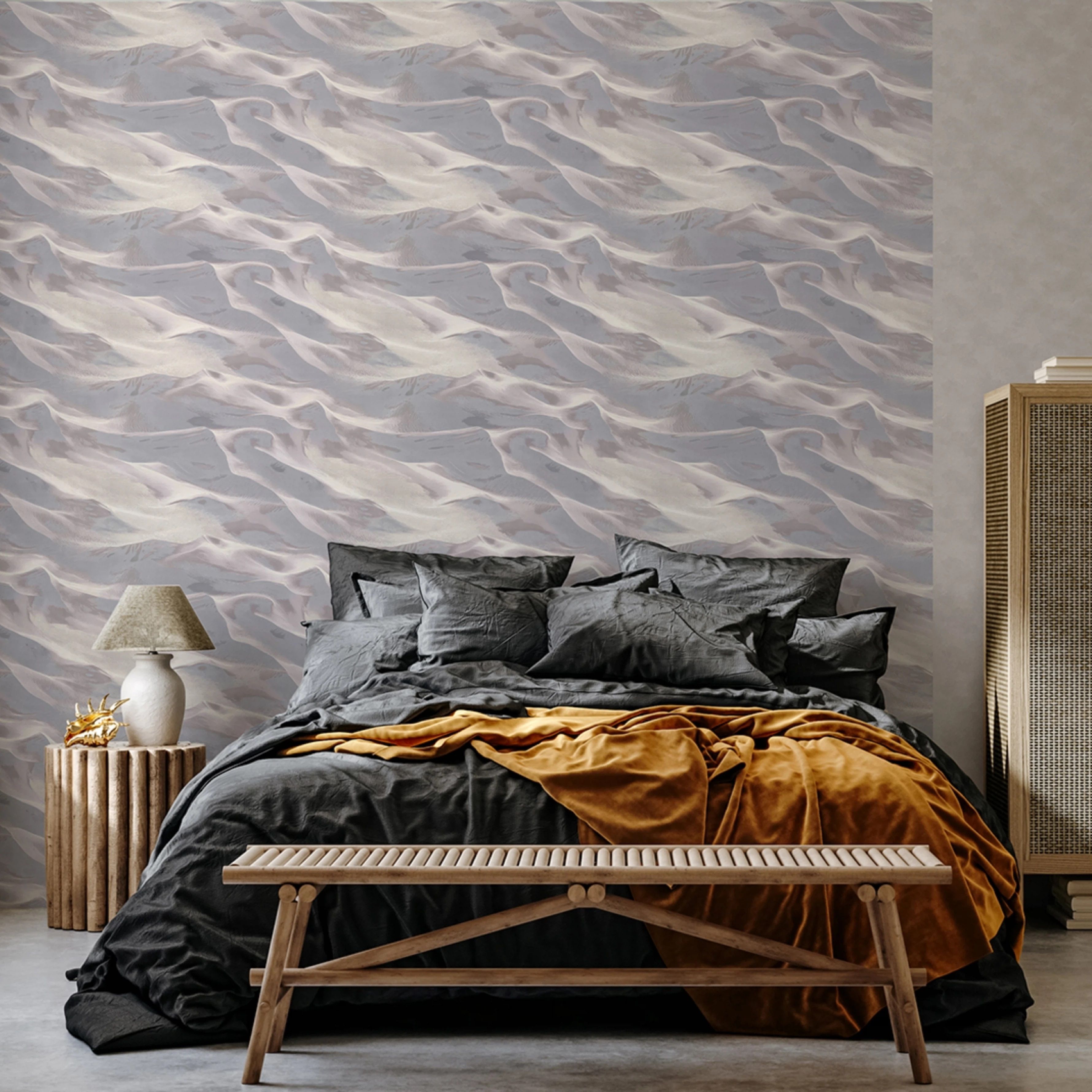 Обои Аспект Дюна 70654-28 пудровые абстракция 1,06х10,05 м