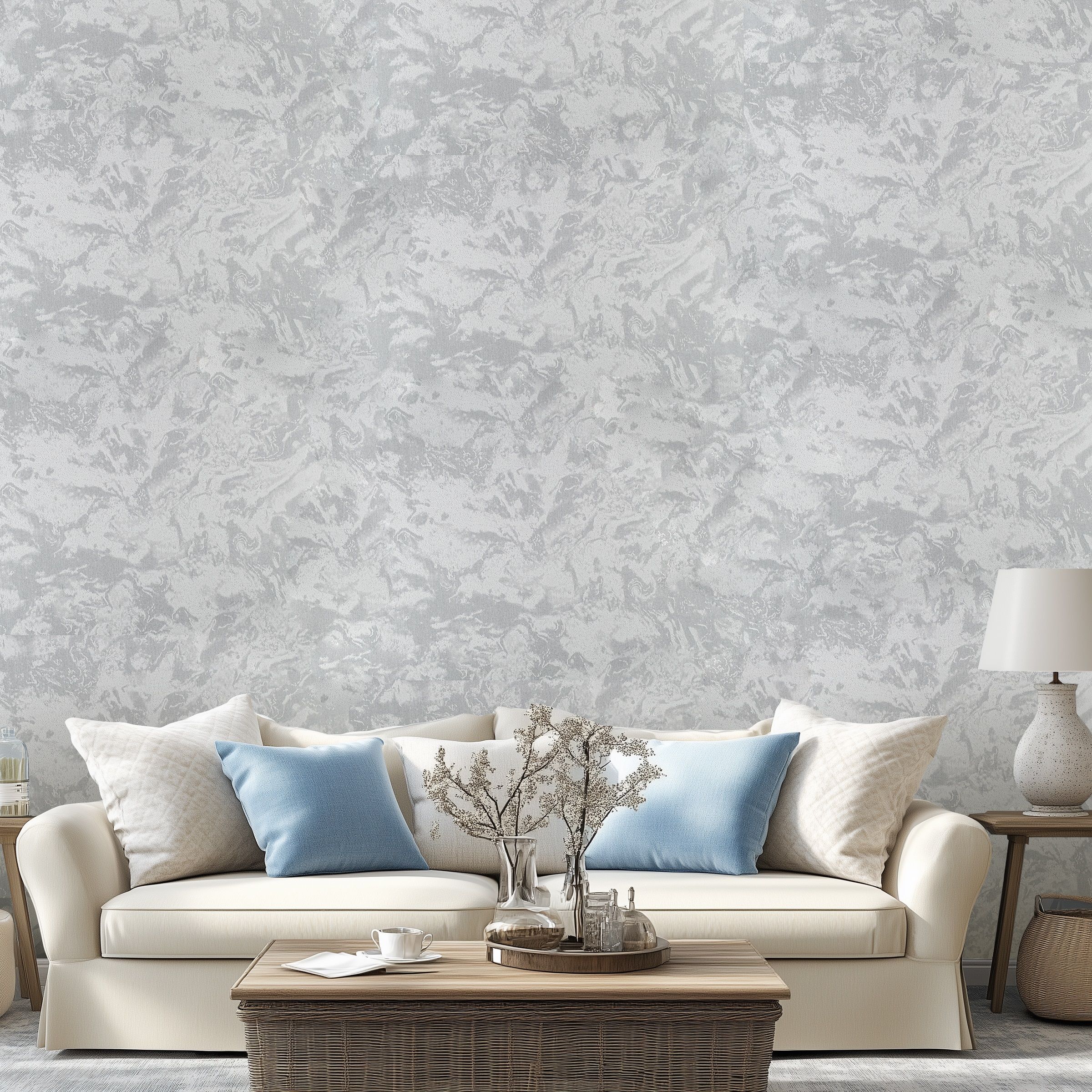 Обои Green Walls Фернандо С50 5056 06 темные серые штукатурка 1,06х10,05 м