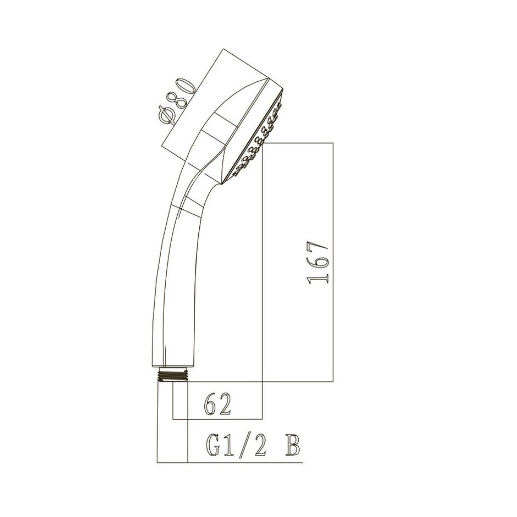 Лейка для душа Lemark LM0211C 1 режим 80х220 мм