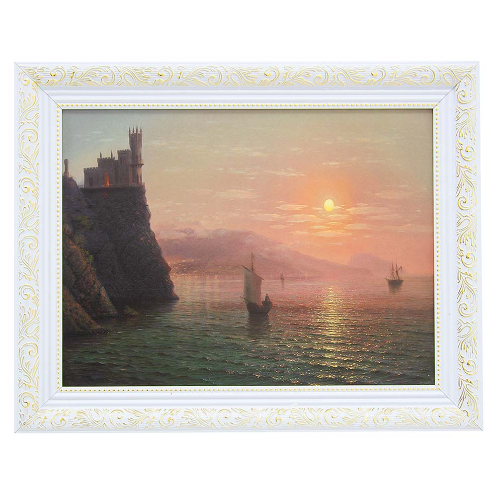 Классические картины  30*40 рама 5 завиток бел.с зол.