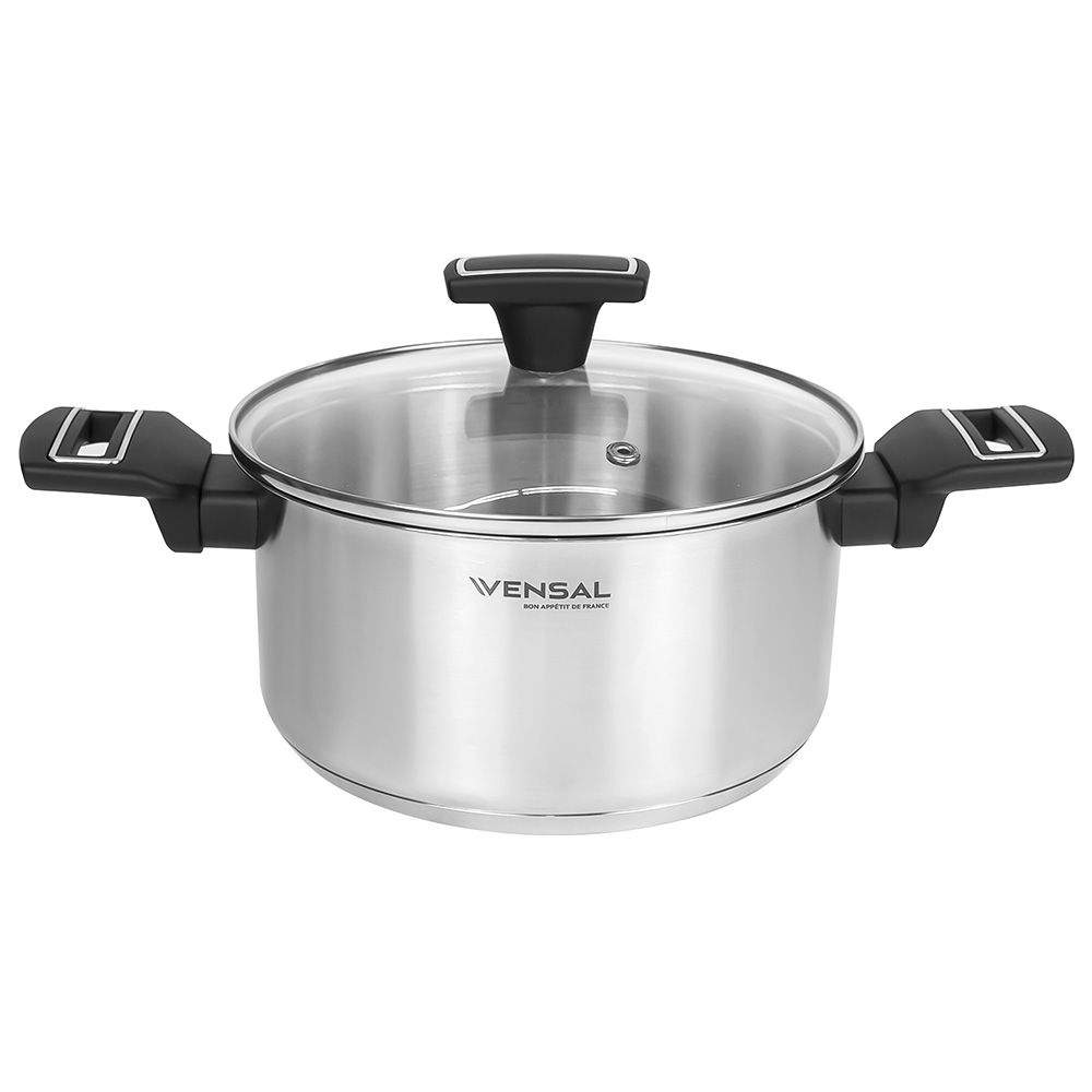 Кастрюля Vensal Velours noir из нержавеющей стали с крышкой 3 л VS1501
