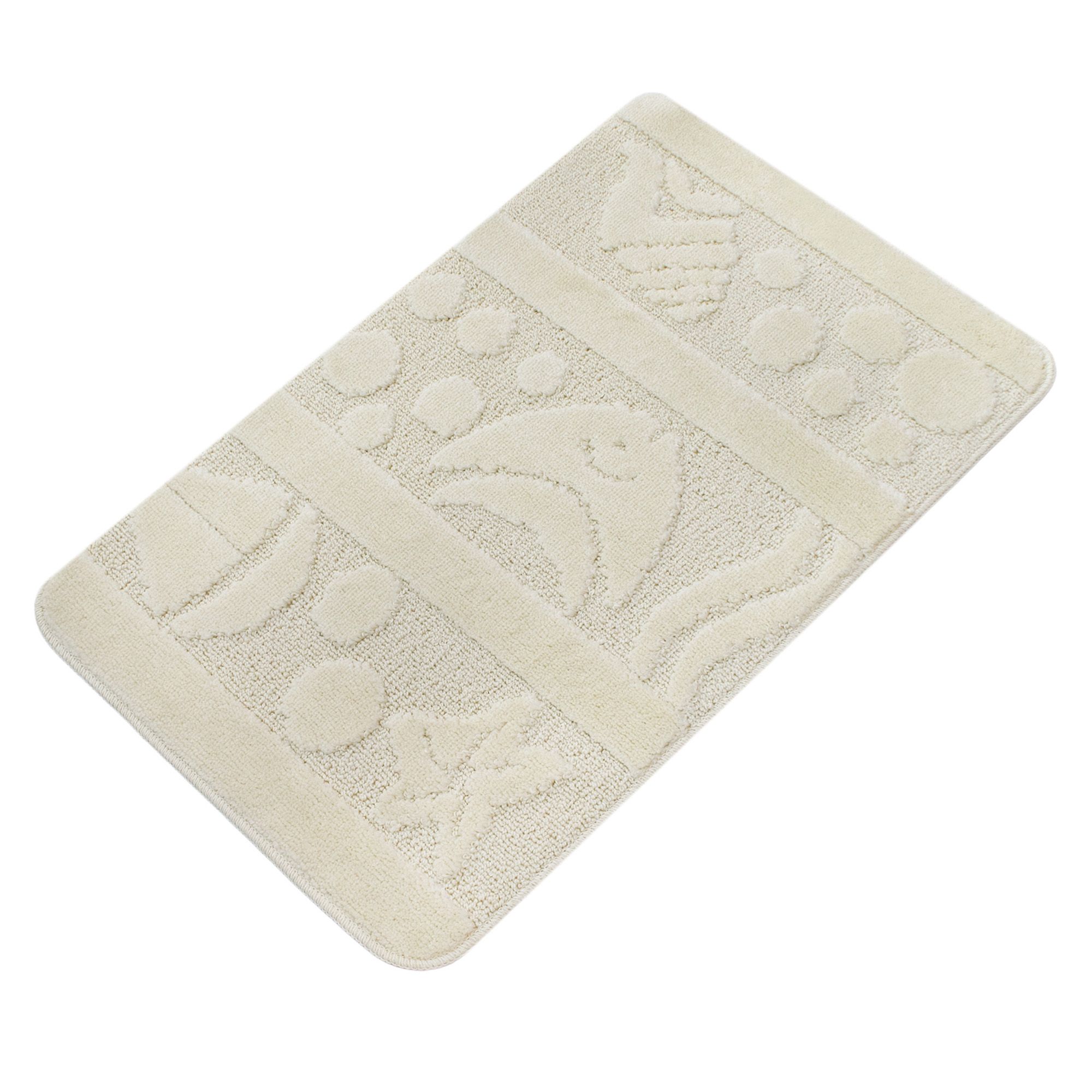 Коврик для ванной комнаты 50х90 см Zalel Chream кремовый