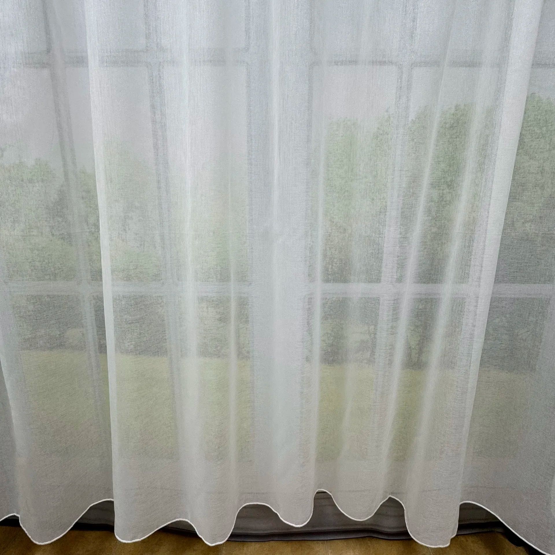 Ткань для штор Тюль лен фентези EL 2988-02/300 LFen ut молочный