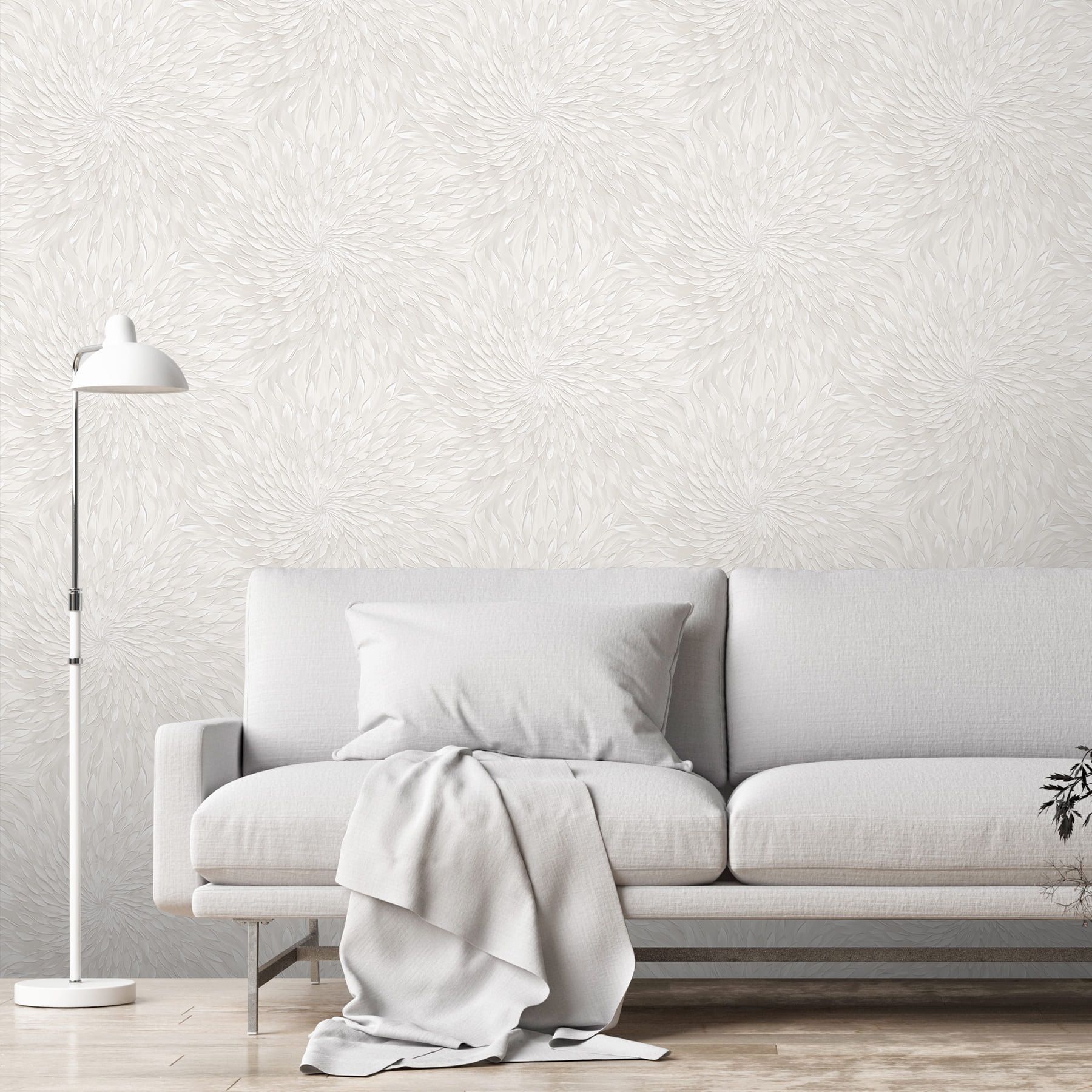 Обои Victoria Stenova Astra 589512 бежевые цветы крупные, астра 1,06х10,05 м