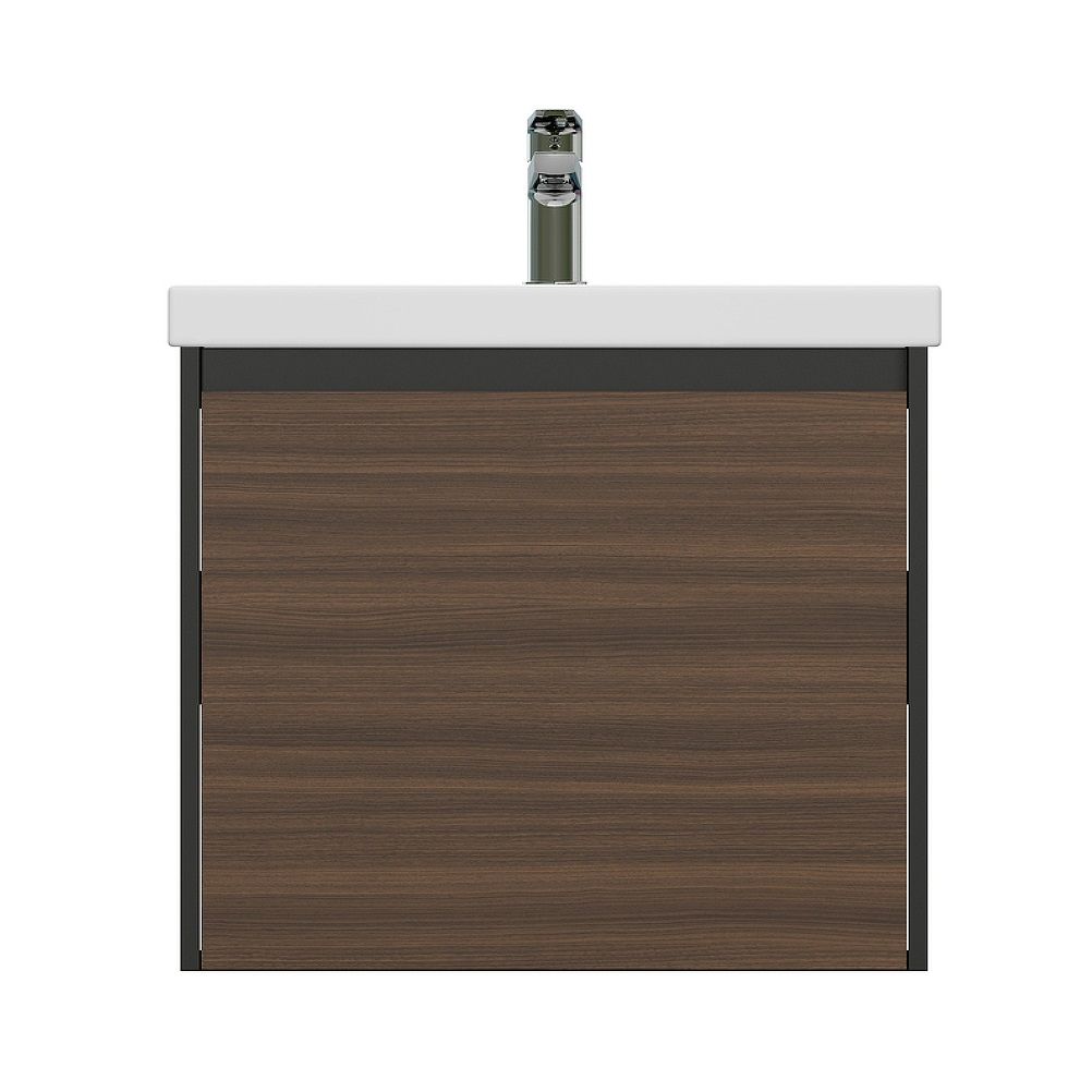 Тумба подвесная Grande 60 Черный орех под раковину Como 60