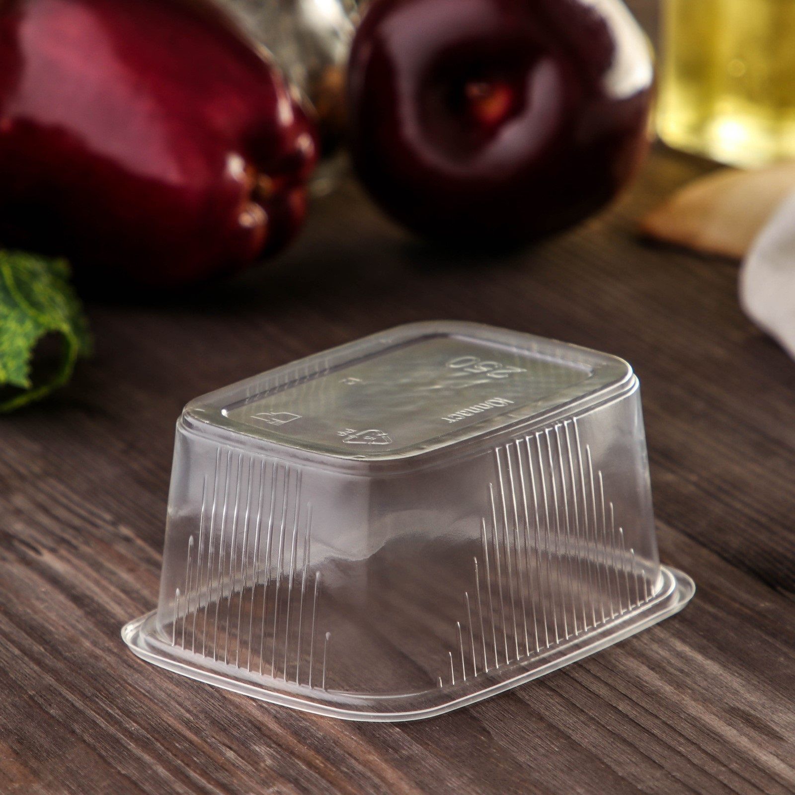 Набор контейнеров ПП 250 мл прямоугольные с крышкой 10,8х8,2х4,6 см 10 шт