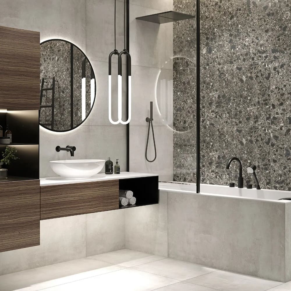 Керамогранит Grasaro Beton G-1104 60x60 см белый матовый неректификат KD 1,44/1,8 м2