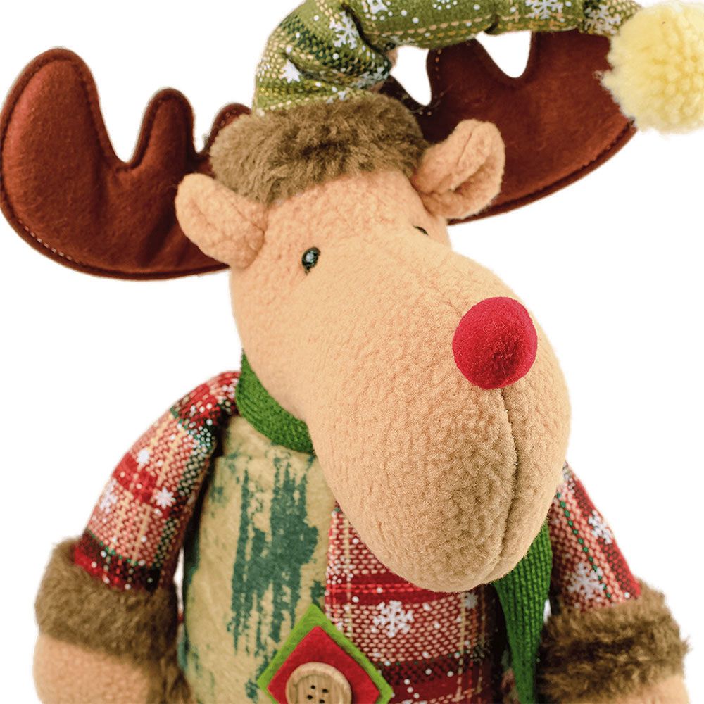 Игрушка декоративная мягконабивная Радушный Лось из полиэстера 49x20x10см