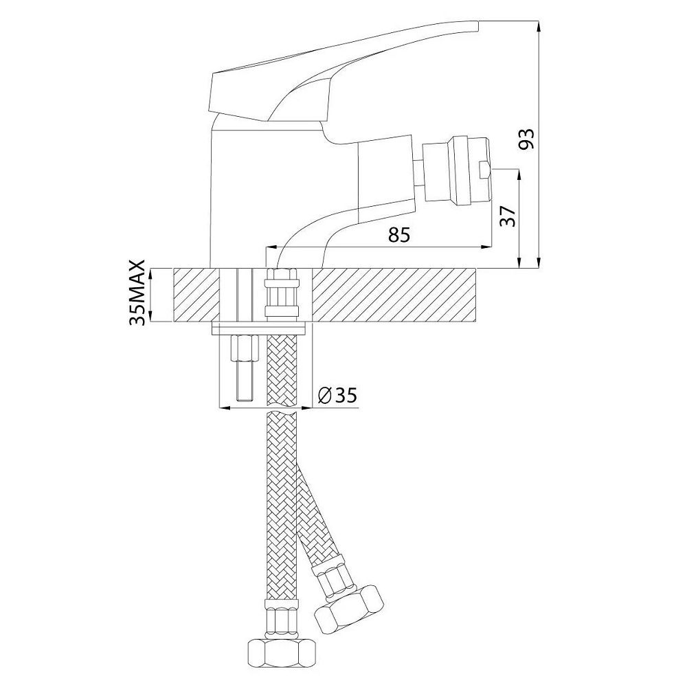 Смеситель для биде Rossinka B35-51