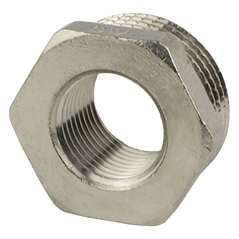 Футорка латунь никель 1"х1/2" ВР/НР