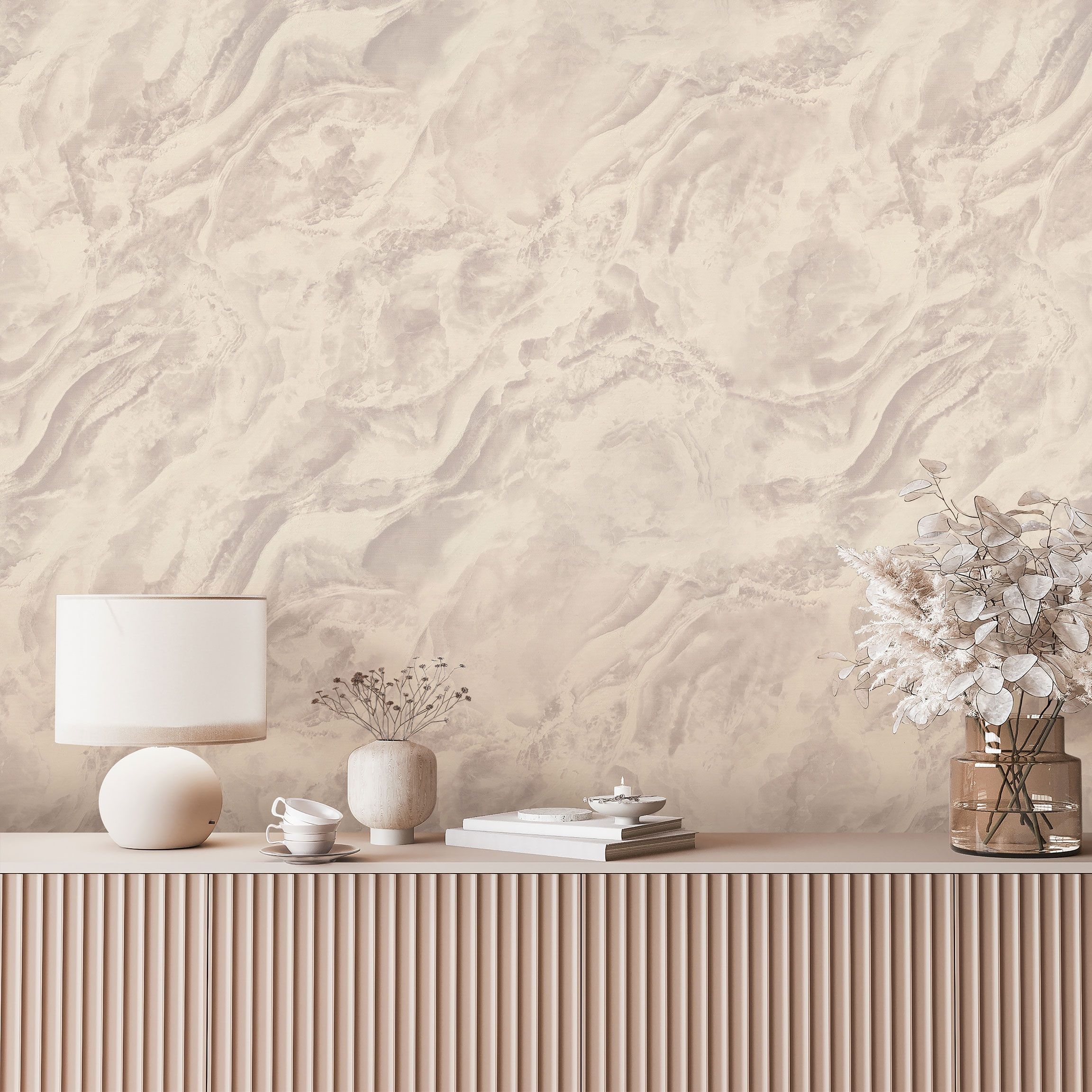 Обои Euro Decor Lilu 8083-06 сиреневые мрамор 1,06х10,05 м