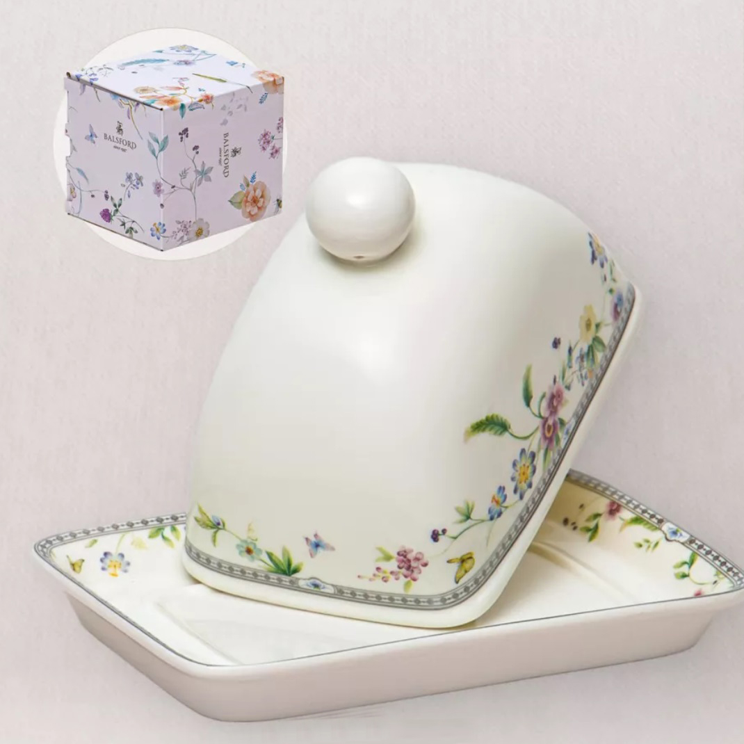 Масленка фарфоровая Мануэла 12,8х18х11,9 см