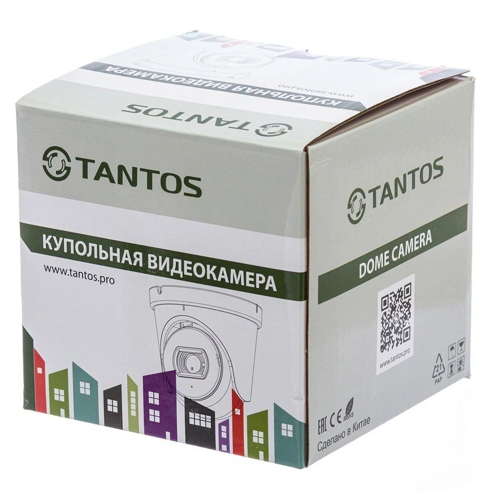 Видеокамера Tantos TSc-E1080pUVCf 2.8 мм белый 2 Мп (1920х1080х25к/с) день/ночь