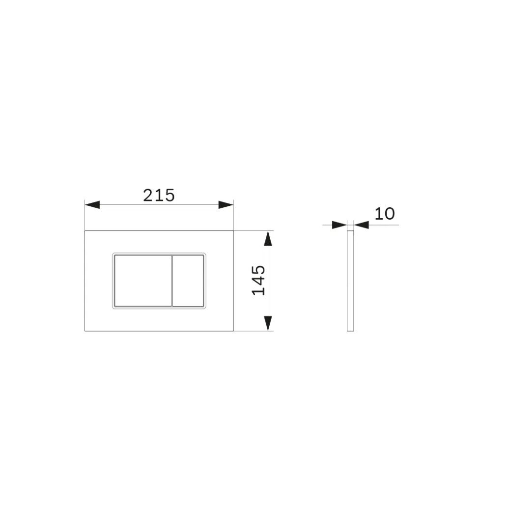 Клавиша смыва AM.PM ProC S пластик черный матовый