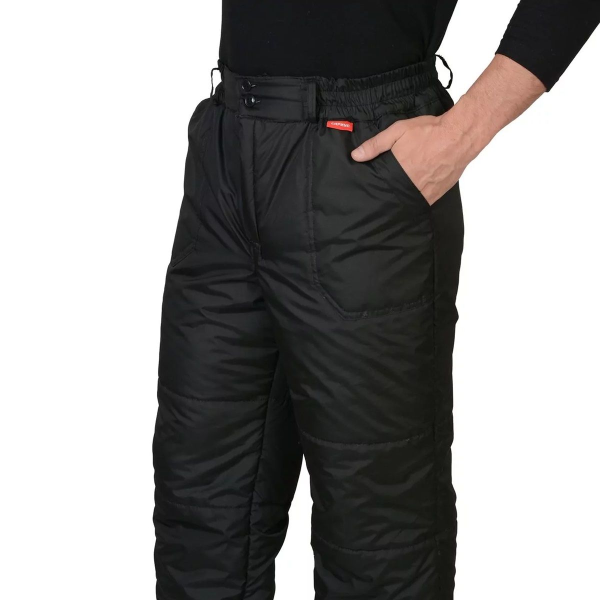 Брюки утепленные Европа черные р.120-124/182-188