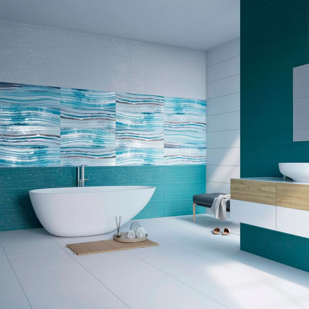 Плитка настенная Gracia Ceramica Marella white wall 01 30х90 см белая 1,35 м2