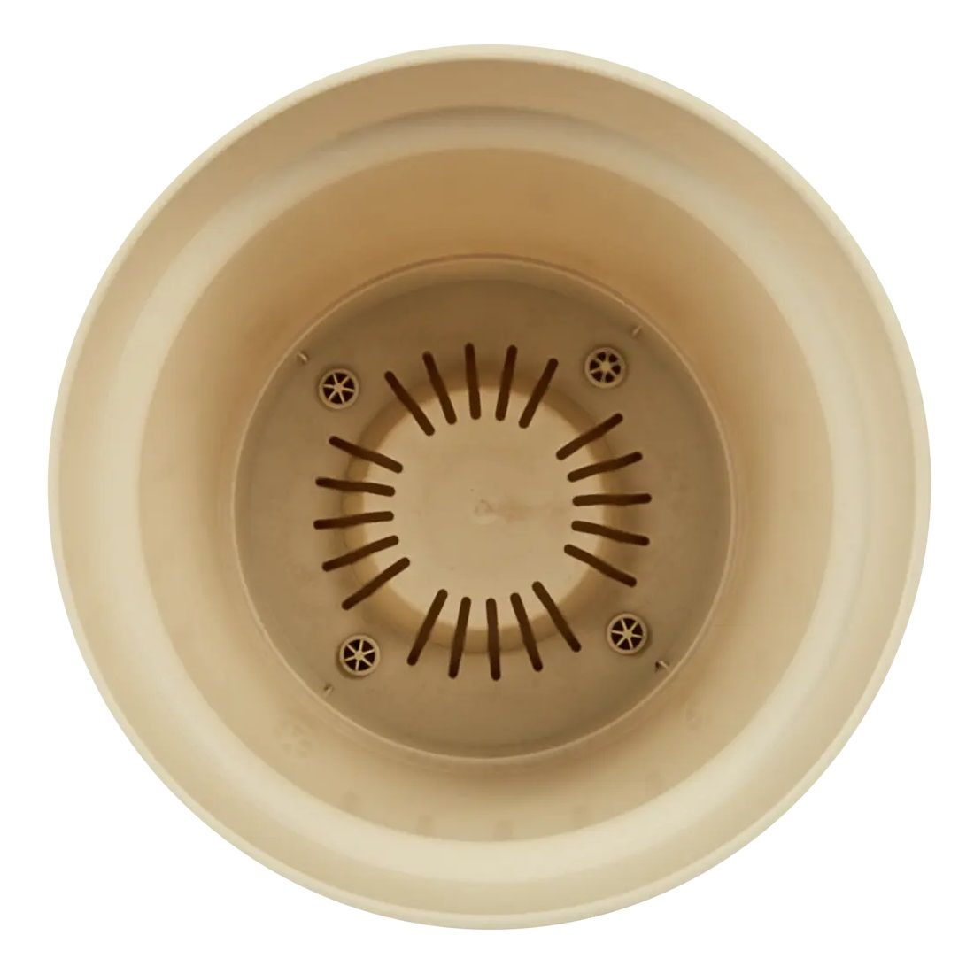 Горшок цветочный Mint светло-бежевый 18,5 см 2,3 л с поддоном