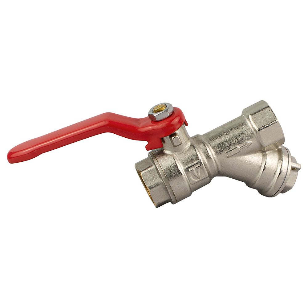 Кран шаровой с фильтром 1/2" ВР/ВР рычаг Valtec